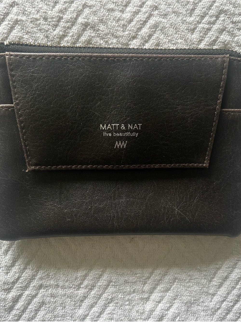 Matt & Nat Dark Brown Vegan Leather Wallet NWOT
